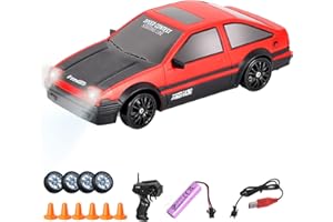 MOSKADO RC Drift Car - 1:24 Remote Control Car 4WD Drift RC Car - 2.4GHz 4WD 15KM/H Electric Racing Car - Mini Model Car Toy High Speed Racing RC Drifting Car - Gift for Boys and Girls Teens (#01)