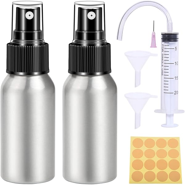 ZEOABSY Aluminium Sprühflaschen Set – 3x 100 Ml, Schwarz, Mit Feinem Zerstäuber & Trichter, Für Parfüm & ätherische Öle