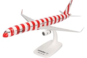 herpa Snap-Fit Modellflugzeug Condor Boeing 757-300 "Passion Miniatur im Maßstab 1:200, Sammlerstück, Modell mit Standfuß, Kunststoff, Rot
