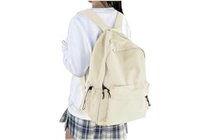 HYC00 Plecak szkolny damski tornister nastolatki dziewczęcy szkoły średniej plecak na co dzień lekki wodoodporny plecak na laptopa 14 cali Torba szkolna na zewnątrz torba na książki uniwersytet,Beżowy