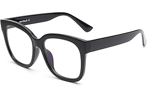 JIM HALO Occhiali Luce Blu Grande Quadrati. Comodi e Resistenti a Schermi e Monitor. Per Donna - Uomo.