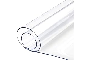 HZYDD Crystal Transparent PVC Tablecloth, 60x120cm/23.62x47.24in, Waterproof, Non-Slip, Stain-Resistant, Ideal for Restaurants, Catering Events, and More
