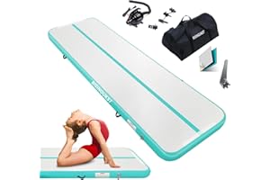 RISINGUKST Air Track Ginnastica Artistica 10/20cm Spessore, 3/4/5/6m materassino palestra con Pompa Elettrica per Casa