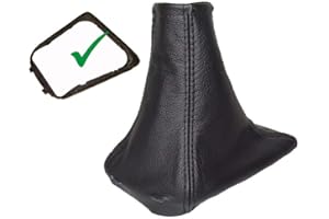 The Tuning-Shop for Jaguar X-Type 2001-09 Gear Stick Gaiter with Plastic Frame Black Leather