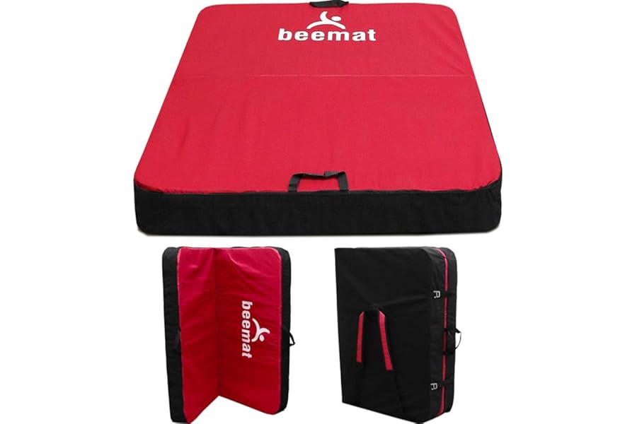 BEEMAT Caley Bouldering Crash Pad [Each] • Triple density foam cushioning for maximum safety and a great landing area • Red/Black