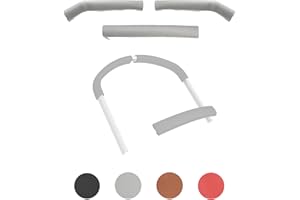 BABYDOME Pack Fundas manillar compatibles con Bugaboo CAMELEON 3 (2013-2018) Cameleon 3 PLUS (2018-2021). Fabricación artesanal en España en Polipiel Premium. Resistencia al sol y desgaste. Color Gris