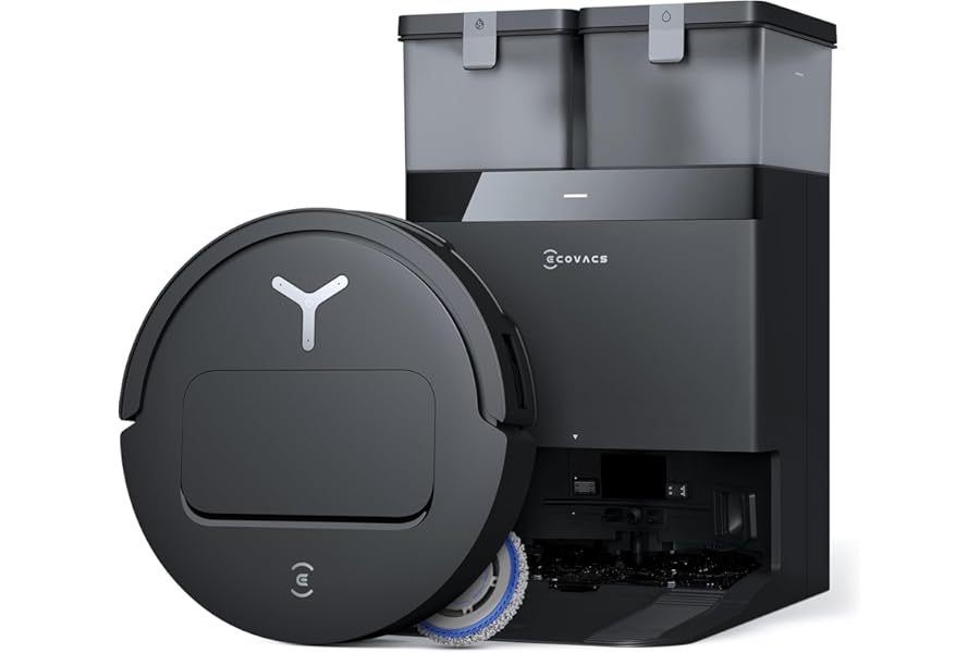 ECOVACS DEEBOT T50 OMNI Gen2 Robot Vacuum Cleaner, (Improved by T30 PRO), 21000Pa, Extendable Side Brush and Floor Washer, 75°C Hot Water Wash, Ultra Slim 81mm