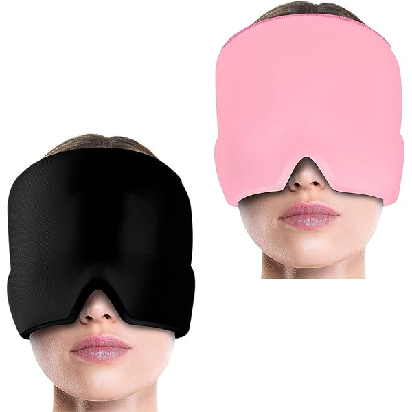 DmDoyy Migräne Maske – Kälte- & Wärmetherapie Für Kopfschmerzen, Verspannungen & Besseren Schlaf
