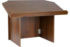 bimiti Foldable Tabletop Lectern, Podium Stand with Bookstop Portable Folding Tabletop Desk Teacher Speaker Lecture Classroom Presentation Stand, Laptop Computer Book Holder