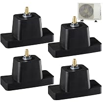 Support Anti-Vibration BEASAFY Pour Climatiseur | Lot De 4, Noir, Caoutchouc Absorbant