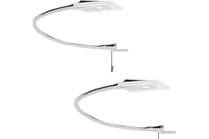 KALB MATERIAL FÜR MÖBEL Lampka nocna LED do czytania, lampa flex, lampka nocna, model: 2 sztuki w zestawie chrom