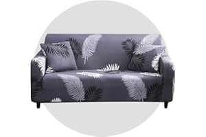 TOMMO Super stretch sofa cover Sofa Covers 1/2/3/4 Seater Sofa ProtectorNon Slip Soft Couch Sofa Cover Washable Furniture Protector Sofa Cover with 1 Pillowcase for Couch Sofa (2 Seater