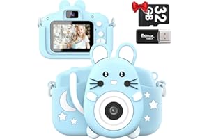 Gofunly Appareil Photo Enfants, 2.0 Pouces Appareil Photo Numérique pour Enfants avec Écran 20MP 1080P HD & Carte SD 32 Go pour 3-12 Ans Filles & Garçons Cadeau Enfant de Noël Nouvel an Jouets Bleu