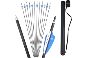 wolfman 32 Pollici 1000 Spine Tiro con L'Arco Freccia in Carbonio per Arco Ricurvo Arco Compound Frecce di Bersagli Frecce da Caccia per Arco Freccia Carbonio Frecce Adulti