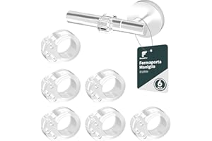 shinfly 6 Pezzi Fermaporta Maniglia, Ferma Porta in PVC Trasparente, Protezione Maniglia Porta ad Alta Elasticità, Protezione di Pareti e Mobili, Ø18mm