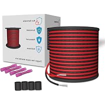 LEADTOPS 30m 2-adriges Verlängerungskabel 18 AWG – Rot/schwarz, Für LED-Bänder & 12V DC