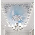 Wallpaper 3D Wall Mural3d Three-Dimensional European Pattern Blue Sky White Clouds Ceiling Wallpaper Mural Living Room Bedroom Ceiling Ceiling roof wallpaper300cm×210cm