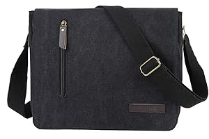 Eshow Męskie płócienne torby na ramię Torba w stylu vintage Retro Crossbody Torba na podróż Wypoczynek Biuro Codzienna szkoła