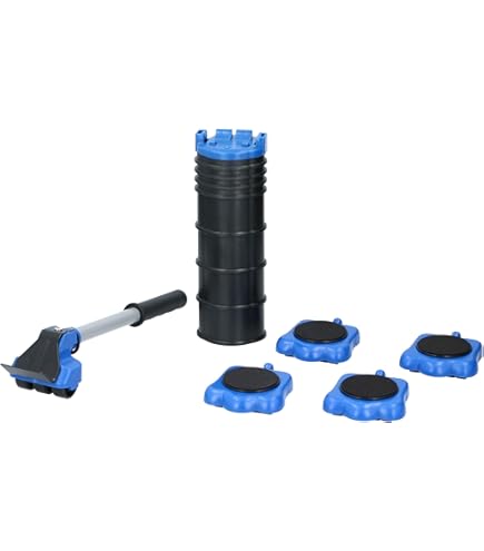KINZO Easy Furniture Mover Lot De 4 Roulettes Pour Meubles Et 140 Patins En Feutre Bonus Charge Totale 1200 Kg T 567204