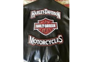 GZM Set Kit 3 Toppe Toppa Patch Patches Logo Grande Compatibile per Harley Gilet Giubbotto Termoadesive Grandi XL Spalla Offerta Idea Regalo Toppa Emblema Sportster Dyna Softail Biker Club