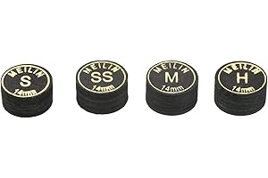 PATIKIL Kit di punte per stecca da biliardo, punte per stecca da biliardo a più strati, laminate, incollate, punta per bastone, accessori da biliardo