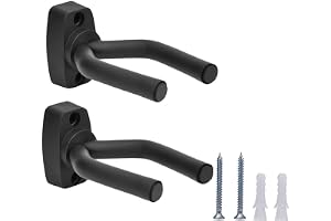 Voarge 2-pack väggkrok hållare gitarrhängare gitarr väggmontering hängare gitarrkrokar hållare passar alla storlekar gitarrer