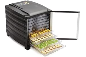 Buffalo Déshydrateur 10 plateaux avec minuterie et porte 480 x 362 x 415 mm