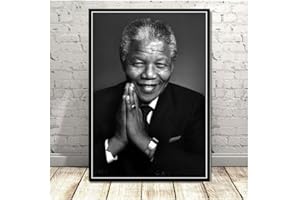 RUIYANMQ Tela Immagine Poster Stampe Nelson Mandela Star Art Ink Wall Art Per Soggiorno Home Decor My18Vx 40X60Cm Senza cornice