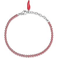 Brosway Bracciale Donna Collezione Chakra In Acciaio 316L Con PVD Oro - Simbolo Cornetto Rosso Portafortuna - Lunghezza 18 Cm, Peso 3 G - Ref. BHKB140