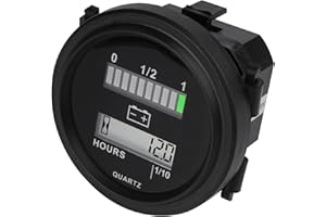 Yooreal 12/24V 36V 48/72V Golf Cart Battery Meter Hour Meter Record(Resettable) Lead-Acid Battery Fuel Gauge Meter(Not Included Trojan),Easy Installation for Club Car RV Forklift Tractor etc