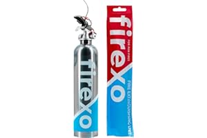 Firexo All in One Fire Extinguisher (500ml) & Pan Fire Sachet - Fire Blanket Alternative - Safety & Emergency Equipment for all Oil & Fat Kitchen Fires, Fireplace, Home BBQ, Camping, Auto & Caravan