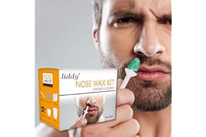 ANSELF Nose Wax Kit,Nose Hair Removal Wax Kit Eliminación de vello en la nariz Kit de cera Aplicadores de cera Palitos Frijoles Pegatinas bigote Taza medidora Copas de papel