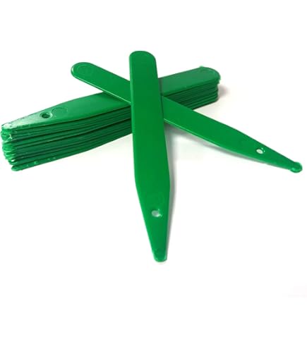 Elixir Gardens L4 Plastic Re-Usable Plant & Flower Labels | Pen & Pencil Compatible | From 50-10000 | 4" / 10cm Red Stick In Label X 50