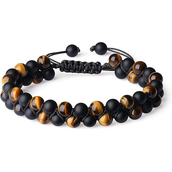 Bracciale Doppio Strato Onice e Occhio di Tigre - COAI Jewelry