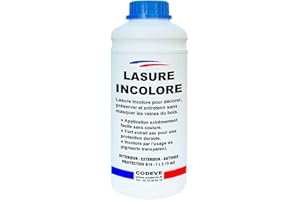 CODÈVE BOIS Lasure Incolore - Codeve Bois - 1 - Intérieur - Pour Garder La Transparence Des Veines Du Bois Sans Les Masquer.