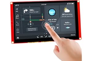 ELECROW ESP32 Display, 7-inch 800×480 HMI ESP32 RGB TFT LCD Touchscreen with Acrylic Housing, 32-bit LX6 Dual-Core Processor, Up to 240MHz, Compatible with Arduino, LVGL, PlatformIO, MicroPython