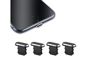 iZhuoKe Staubstecker[5 Stück],Schutzkappe Staub Stecker,Schützt Lade Staub Abdeckung Kompatibel mit ip 12ProMax/12Pro/12/12Mini/SE/11Pro/11/XR/XS/X/8/7(Schwarz)