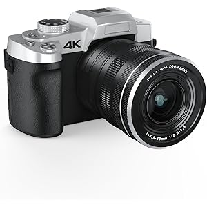 LEQTRONIQ 10X Optical Zoom Camera with Modes, 4K & 75MP Digital Cameras for Vlogging & Photography with WiFi, USB Port & 32GB SD Card