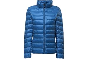 HAXNOHEY Plumifero Ultraligero Mujer Chaqueta Plumas Ligeros Mujer Plumífero Ligero Mujer Plumon Señora Plumiferos Abrigo Abrigos Cazadoras Chaquetas Plumas Mujer Pluma Puffer Jacket Mujer Montaña Talla Grande