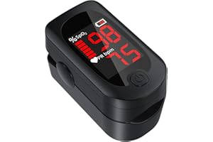 Metene Pulse Oximeter Fingertip, Blood Oxygen Saturation Monitor, Heart Rate Monitor and SpO2 Levels, Portable Pulse Oximeter with Case, Lanyard and Batteries