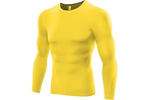 THE PURE BLUE Men's Long-Sleeved Compression Top - Tight Fit Body Shaper and Base Layer Gym Clothes for Men. Moisture-Wicking, Anti-Odour Fabric for Ultimate Performance and Comfort. 6 Colours. 6 Sizes.