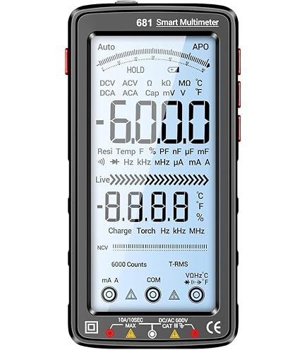 Proster Multimètre Numérique 9999 Points TRMS Auto Range - Mesureur Polyvalent Avec NCV Et Détecteur