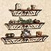 Artesia Brown , Wooden Wall Shelf (Set of - 3) RS.1436.00