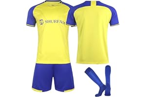 PANGKII AZISEN Maillots Hommes pour Fans de Sport, 2023 2024 Vêtements de Sport T-Shirt et Short Soccer Jersey Enfants et Adultes Maillots de Joueur de Football Garçon Formation Vêtements