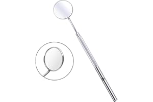 ARSUK Stainless Steel Dental Mirror for Mouth Inspection Dentist Tools, Teeth Cleaning Oral Hygiene Dentist Mirror for Personal and Home Use (Pack 1)