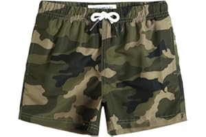MaaMgic Maillot de Bain Enfant Garçon Short de Bain Garçon Coloré à Séchage Rapide avec Doublure Confortable et 3 Poches pour Plage et Piscine