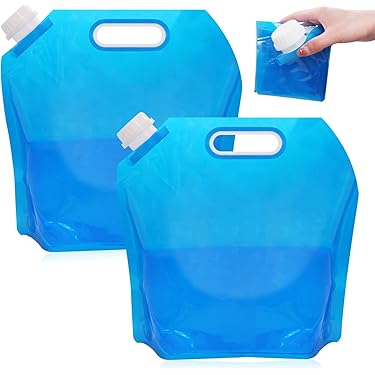 Set Van 2 Watercontainers: 5 Gallon Kan En 2,6 Gallon Opvouwbare Zak Voor Camping En Buitenactiviteiten Set Van 2 Watercontainers: 5 Gallon Kan En 2,6 Gallon Opvouwbare Zak Voor Camping En Buitenactiviteiten
