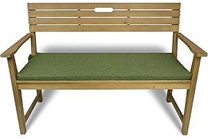 ‎ROLLMAYER Rollmayer Bankkissen Bankauflage Sitzkissen Bankpolster Auflage für Bänke in Haus und Garten Kollektion Melange, 1 Stück (Grün 333, 120x40x4cm)