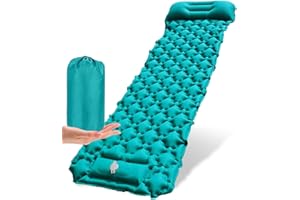 ArkCamp Self Inflating Camping Mat, Foot Pump Folding camping mattress Waterproof Camping Mattress Self Inflating Mattress W/Pillow Portable Sleeping Pad for Outdoor Hiking Single