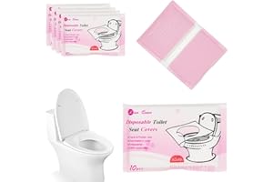 JIANGLIN 60 sztuk jednorazowych pokrowców na deskę sedesową, nadają się do mycia w zmywarce, dla dzieci i dorosłych, na deskę sedesową